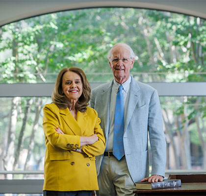 Sara E. Dysart, left, and Jim Drought, both assist St. Mary's University via their expertise in the law.